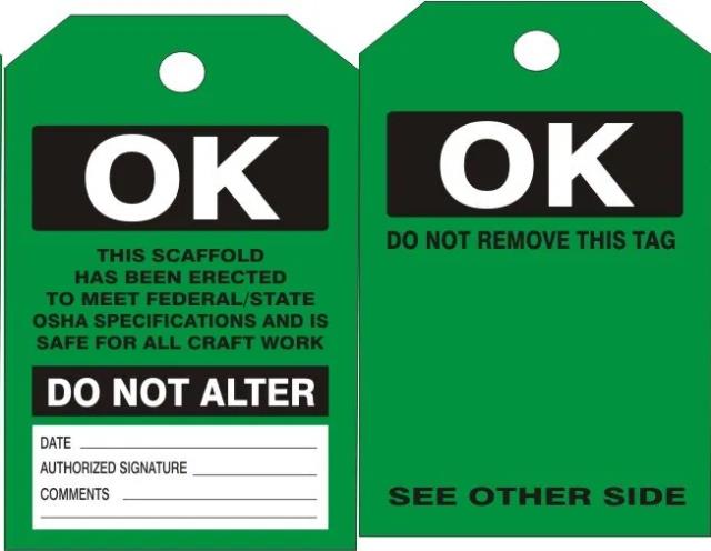 Rental store for TAG,SCAFFOLD,OK,INSPEC,25PK in Marquette MI