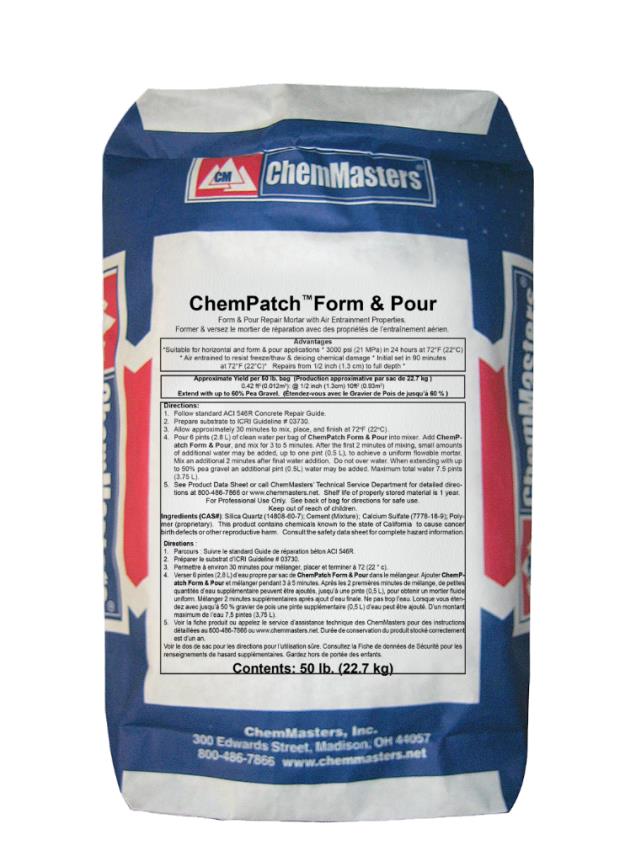 Rental store for ChemMasters’ ChemPatch Form   Pour in Marquette MI
