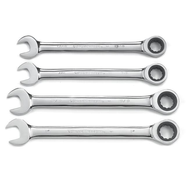 Rental store for 4 Pc. 72-Tooth 12 Point Ratcheting Combination SAE Wrench Set in Marquette MI