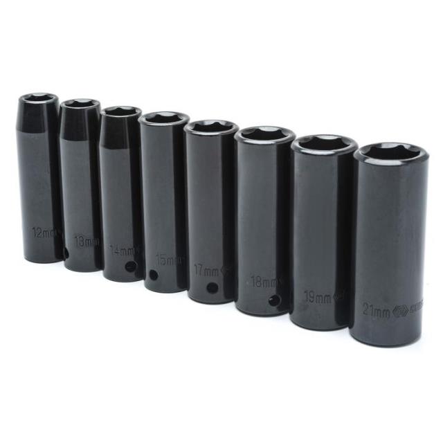 Rental store for 8 Pc. 1 2  Drive 6 Point Deep Impact Metric Socket Set in Marquette MI