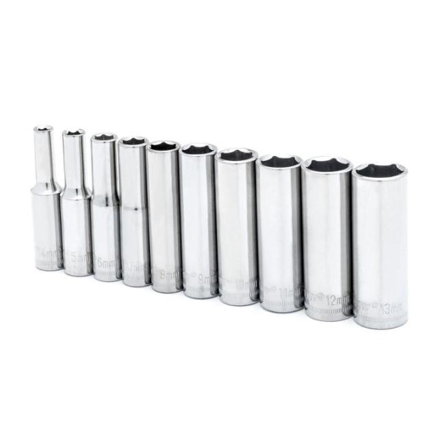 Rental store for 10 Pc. 1 4  Drive 6 Point Deep Metric Socket Set in Marquette MI