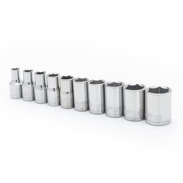 Rental store for 10 Pc. 1 4  Drive 6 Point Standard SAE Socket Set in Marquette MI