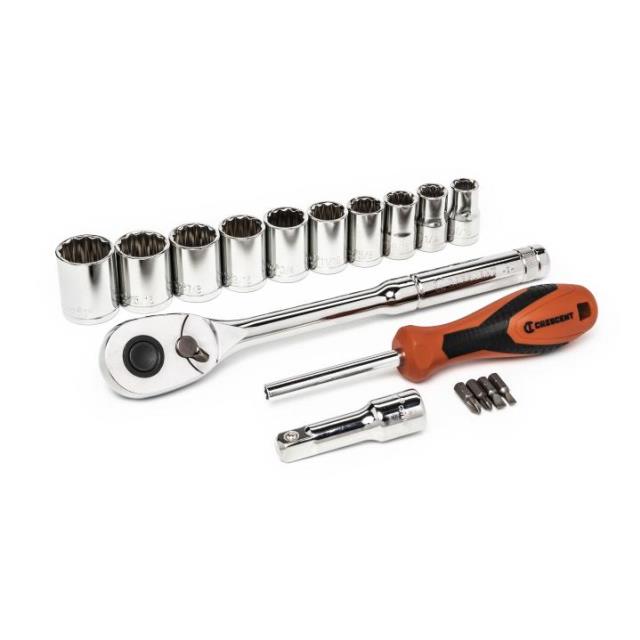 Rental store for 17 Pc. 1 2  Drive 12 Point SAE Mechanics Tool Set in Marquette MI