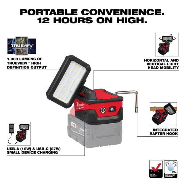 Rental store for M18™ ROVER™ Compact Folding Flood Light w  USB Charging in Marquette MI