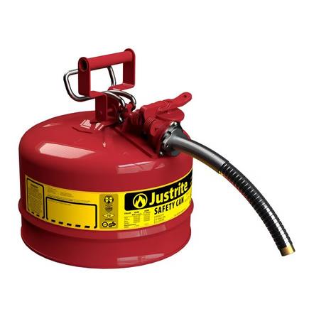 Rental store for 2.5 Gallon, 1  Metal Hose, Steel Safety Can for Flammables, Type II, AccuFlow™, Red in Marquette MI