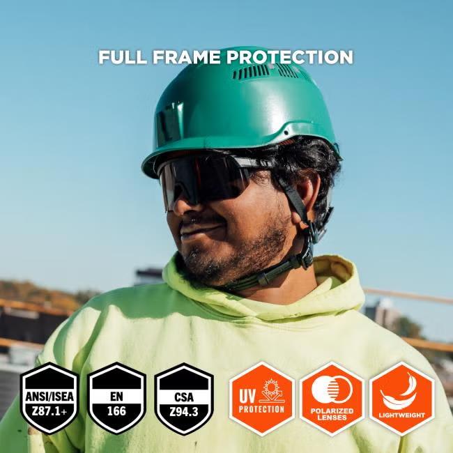 Rental store for SMOKE LENS MATTE BLACK FRAME ANTI SCRATCH SAFETY GLASSES in Marquette MI