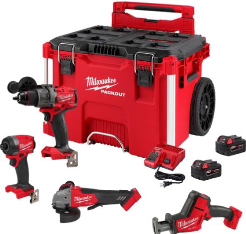 Rental store for M18 FUEL 4 TOOL PACKOUT KIT WITH TWO BATTERIES AND CHARGER in Marquette MI