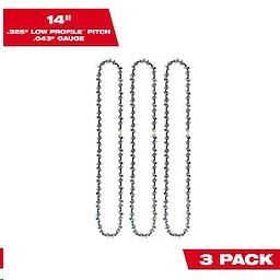 Rental store for 14  .325  LOW PROFILE™ Pitch, .043  Gauge Saw Chain  3 PK in Marquette MI