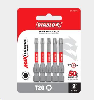 Rental store for 2 in.  20 Torx Drive Bit, Pack of 5 in Marquette MI